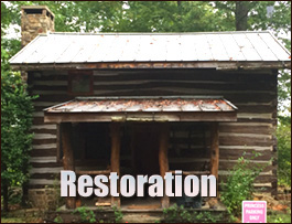 Historic Log Cabin Restoration  Horse Shoe, North Carolina